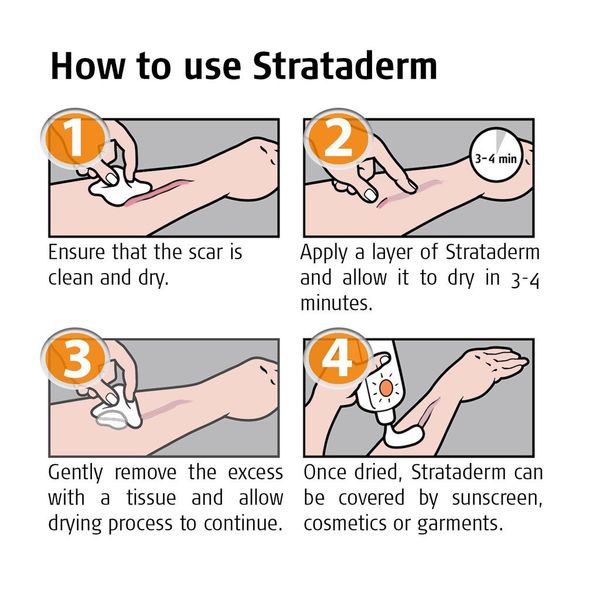  Gel Silicone ngăn ngừa sẹo lồi, sẹo lõm, sẹo thâm Strataderm 5g Thuỵ Sĩ 