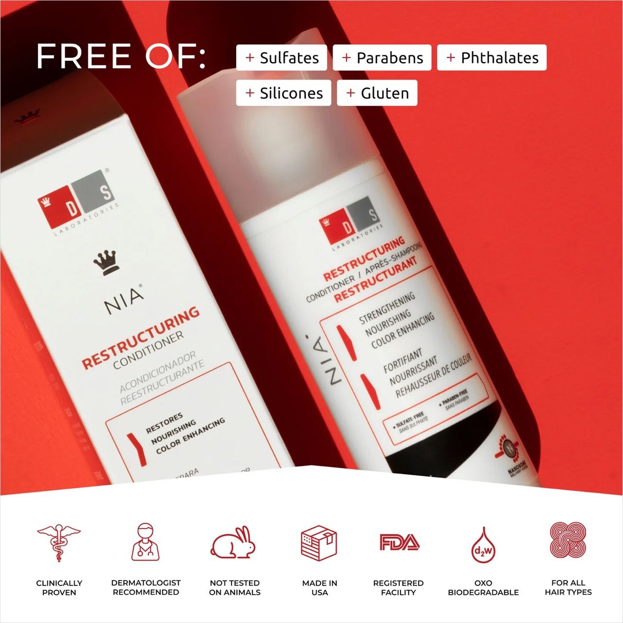  Dầu xả tái cấu trúc cho tóc chẻ ngọn, hư tổn NIA conditioned 205ml 