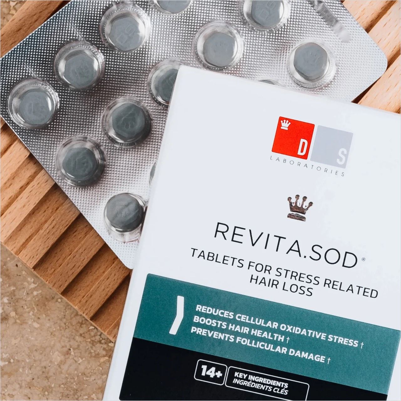  Viên hỗ trợ mọc tóc, giảm Stress, chống oxy hóa REVITA.SOD 30 TABLETS 