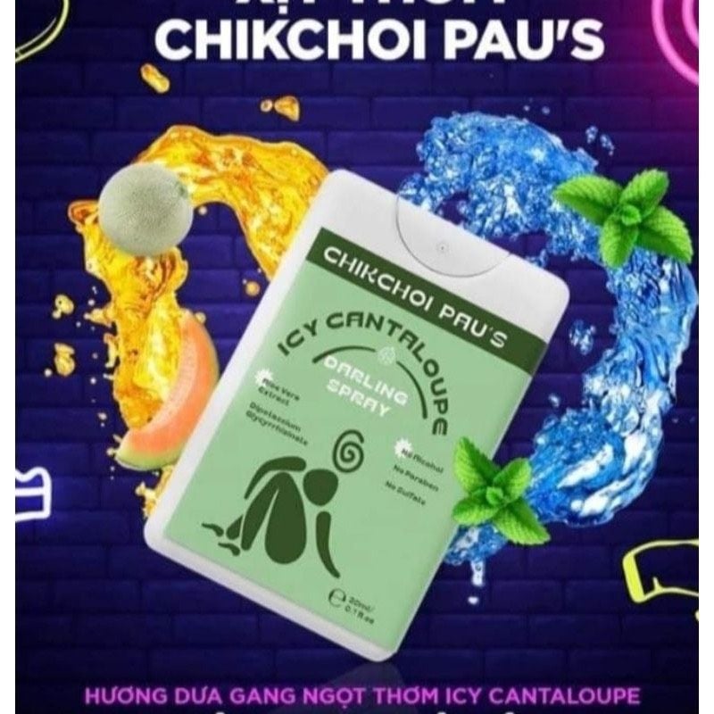  Xịt ngon CHIKCHOI PAU'S, khu vườn trái cây cho cuộc yêu mùi hương hoa quả the mát 20ml 