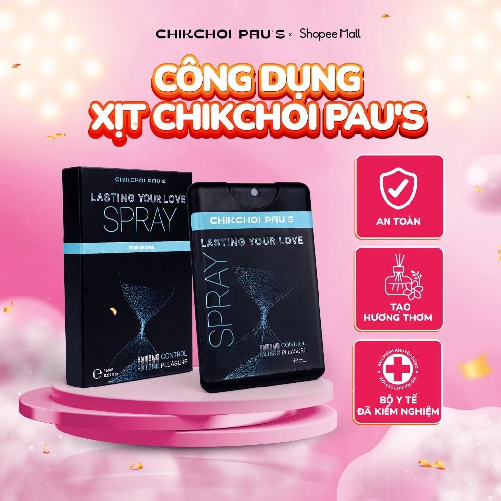  Xịt cải thiện sinh lí nam giới Chikchoi Pau's xuất tinh sớm 15ml 