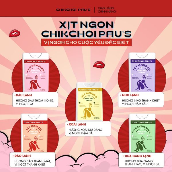  Xịt ngon CHIKCHOI PAU'S hương trái cây nhiệt đới mùi hoa quả the mát giúp nàng tự tin 20ml 