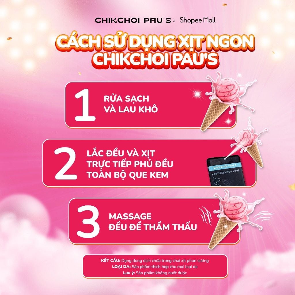  Xịt cải thiện sinh lí nam giới Chikchoi Pau's xuất tinh sớm 15ml 