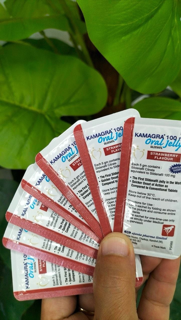  Thạch trái cây cường dương tăng cường sinh lý nam Kamagra Oral Jelly 100mg Hộp 7 Gói 