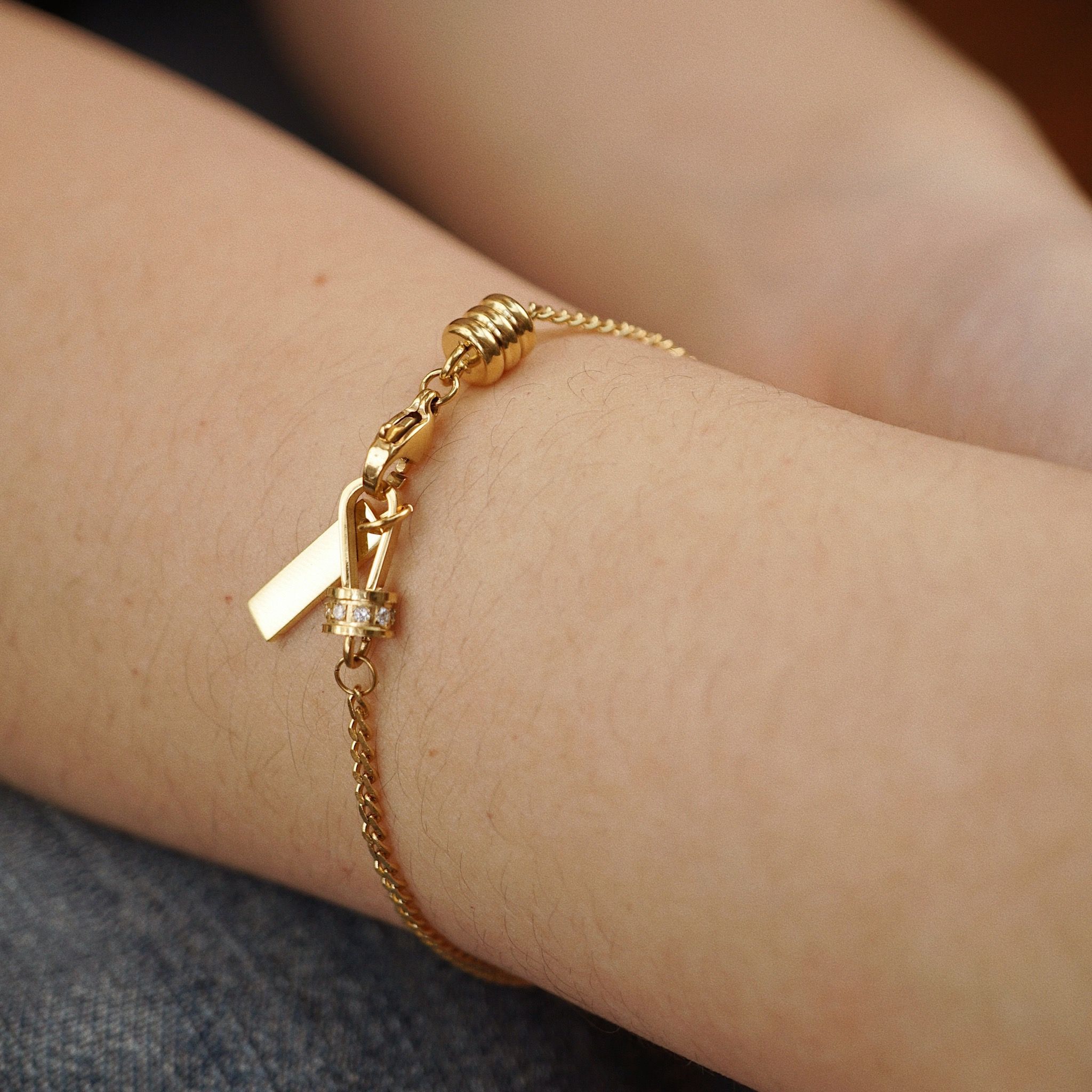 LOBSTER CLASP CURB BRACELET L I T H E R A P Y