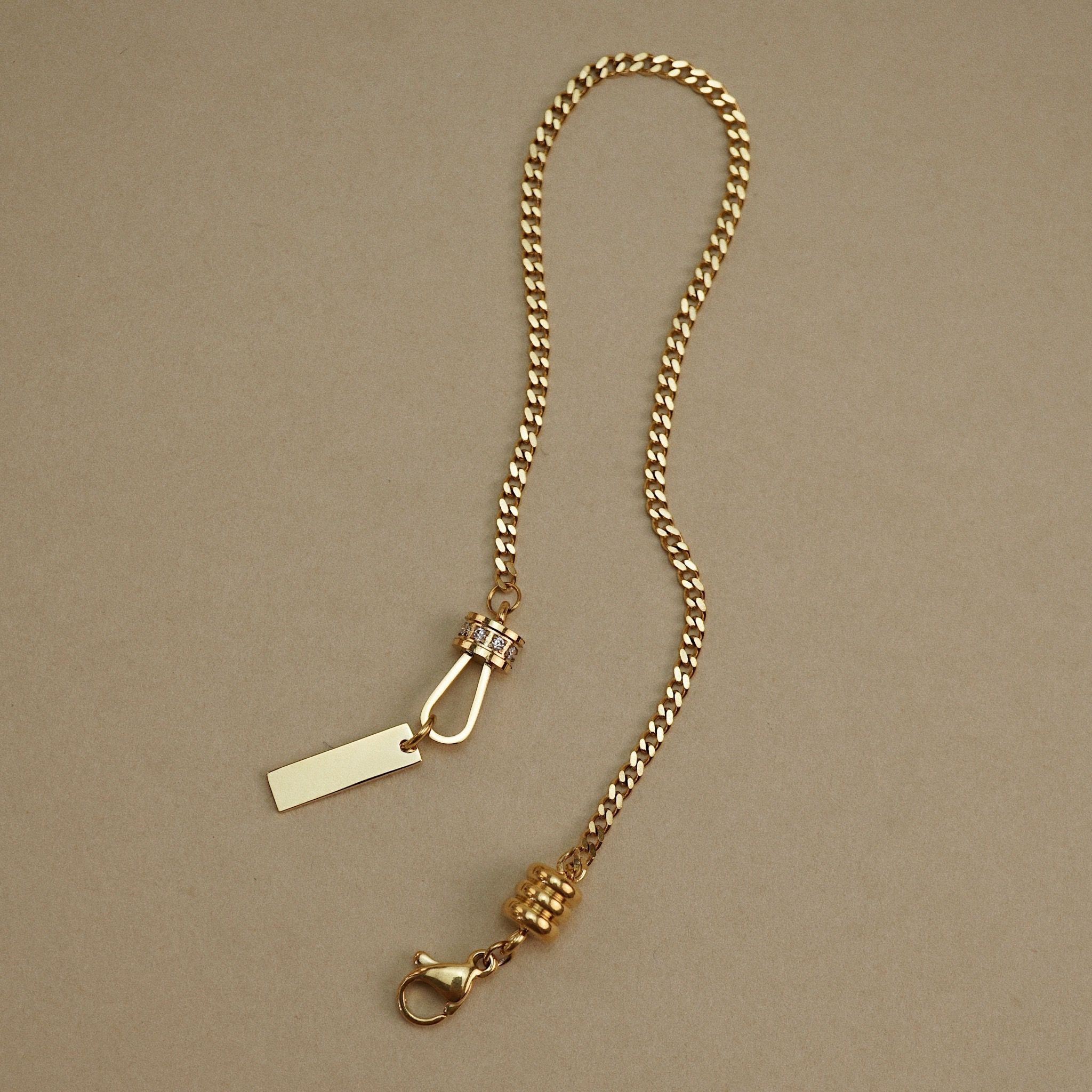 LOBSTER CLASP CURB BRACELET L I T H E R A P Y