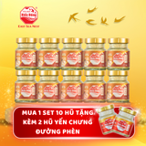 Set 10 Hũ Yến Chưng Sẵn Đông Trùng Hạ Thảo Yến Sào Biển Đông East Sea Nest 10 Hũ x 70ml