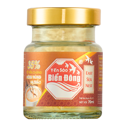 Yến Chưng Sẵn Đông Trùng Hạ Thảo Yến Sào Biển Đông East Sea Nest hũ 70ml