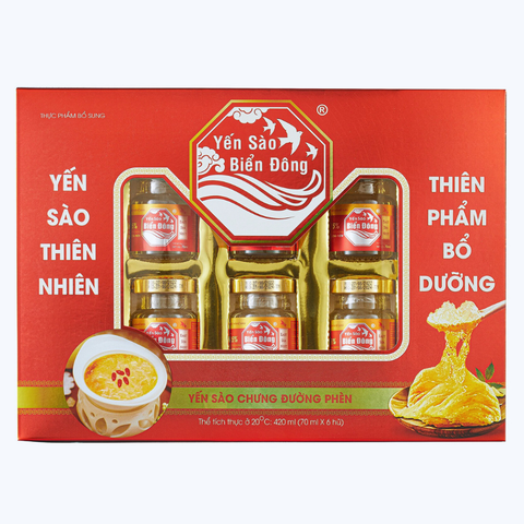 Yến Chưng Sẵn Yến Sào Biển Đông Nhiều Vị – Set 6 hộp 70ml