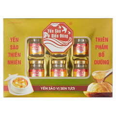 Yến Chưng Sẵn Vị Sen Tươi Yến Sào Biển Đông East Sea Nest Hộp 6 Hũ