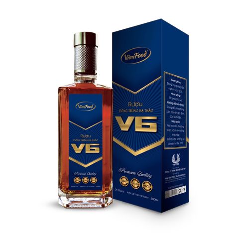 Rượu Đông Trùng Hạ Thảo Vimifood V6  -  500 ml