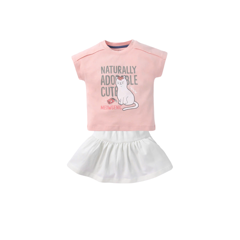 Bộ áo váy bé gái cotton actif size 1-5y