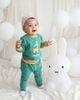 Bộ nỉ cài vai dài in hình động vật