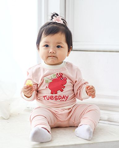 Bộ nỉ cài vai dài in hình động vật