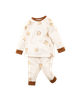 Bộ cài vai dài cotton hình bánh & mèo