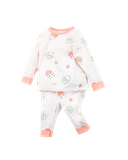 Bộ cài vai dài cotton hình bánh & mèo