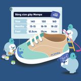 Giày tập đi bé gái chất liệu satin, quai có nơ, đế trống trượt MP 703