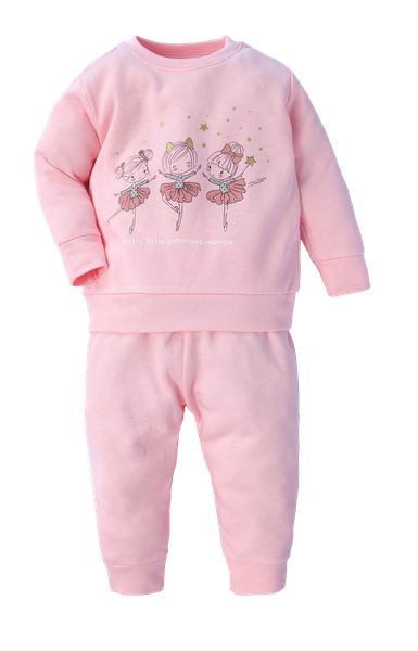 Bộ dài tay bé gái nỉ da cá
