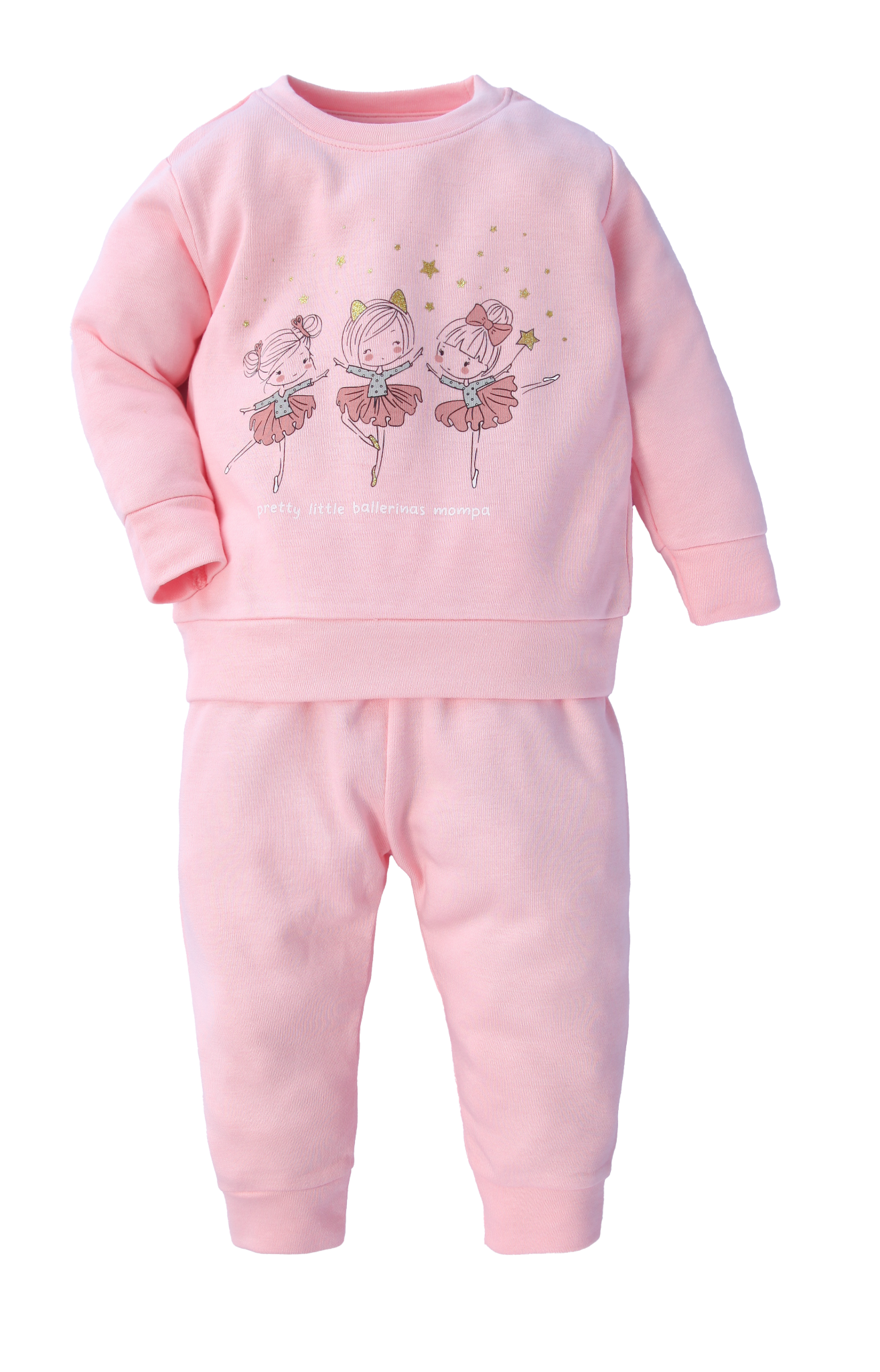 Bộ dài tay bé gái nỉ da cá - 387 | size 1-5Y