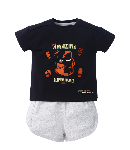 Bộ cộc tay cotton actif size 1-5y