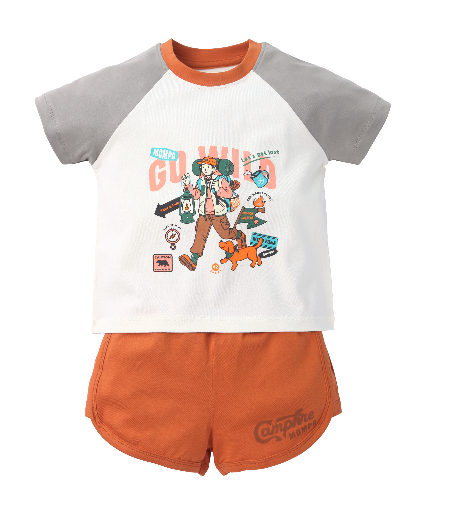 Bộ cộc tay cotton actif bé trai size 1-5y