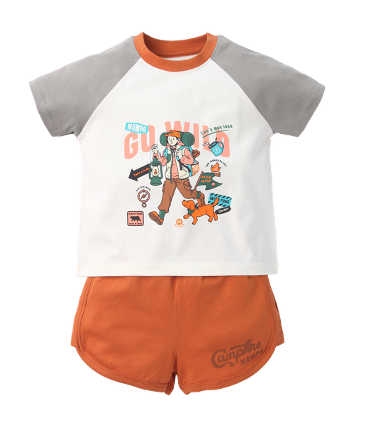 Bộ cộc tay cotton actif bé trai size 1-5y