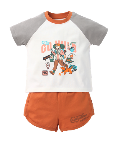 Bộ cộc tay cotton actif bé trai size 1-5y | MP481