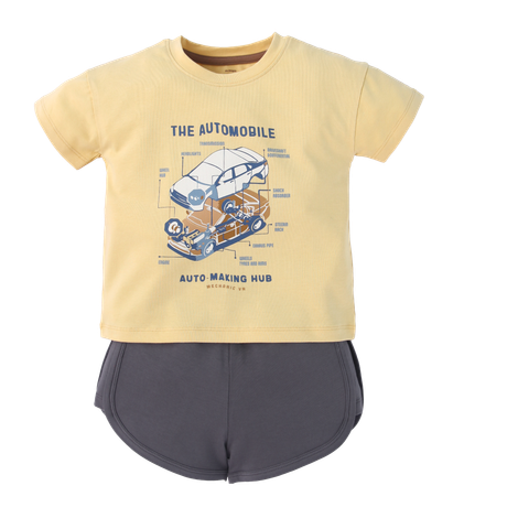 Bộ cộc tay cotton actif cho bé trai size 1-5y