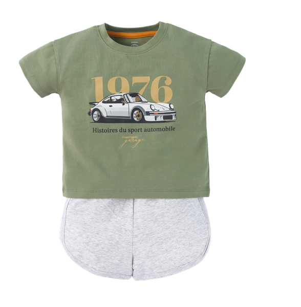 Bộ cộc tay cotton actif cho bé trai size 1-5y