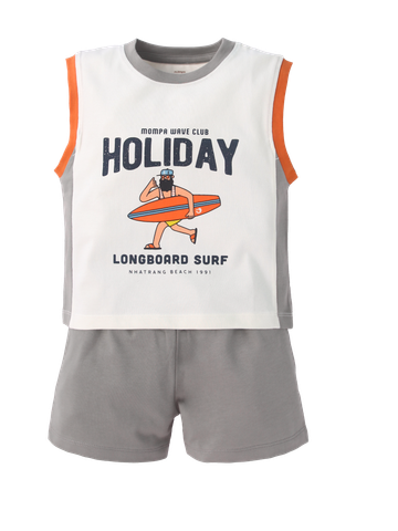 Bộ sát nách cotton actif cho bé trai size 1-5y | MP484