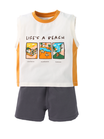 Bộ sát nách cotton actif cho bé trai size 1-5y | MP484