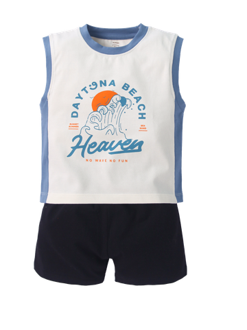 Bộ sát nách cotton actif cho bé trai size 1-5y