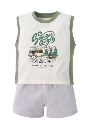 Bộ sát nách cotton actif cho bé trai size 1-5y