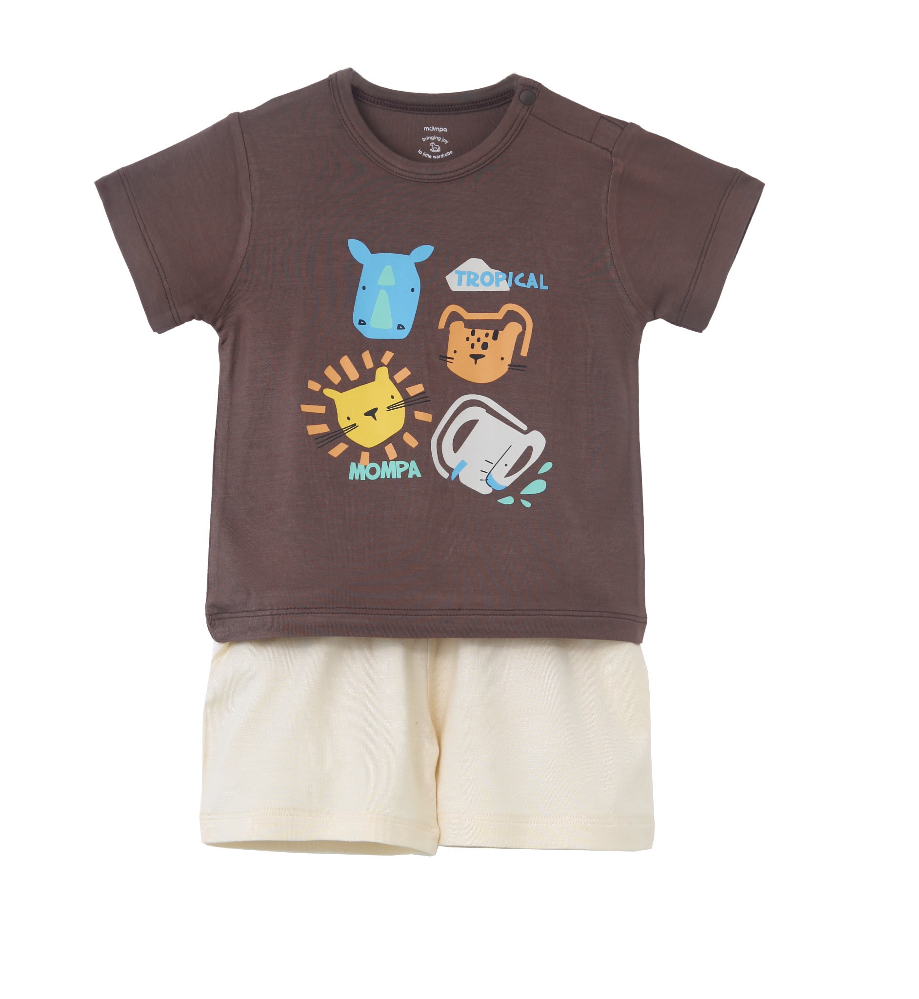 Bộ cộc tay modal bé trai size 6-48m