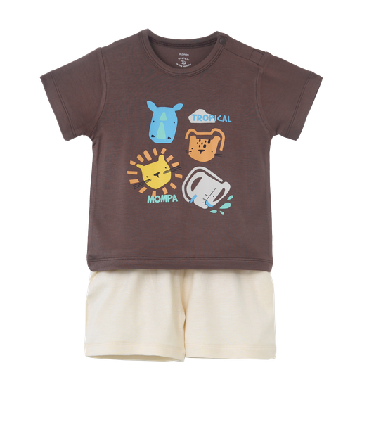 Bộ cộc tay modal bé trai size 6-48m