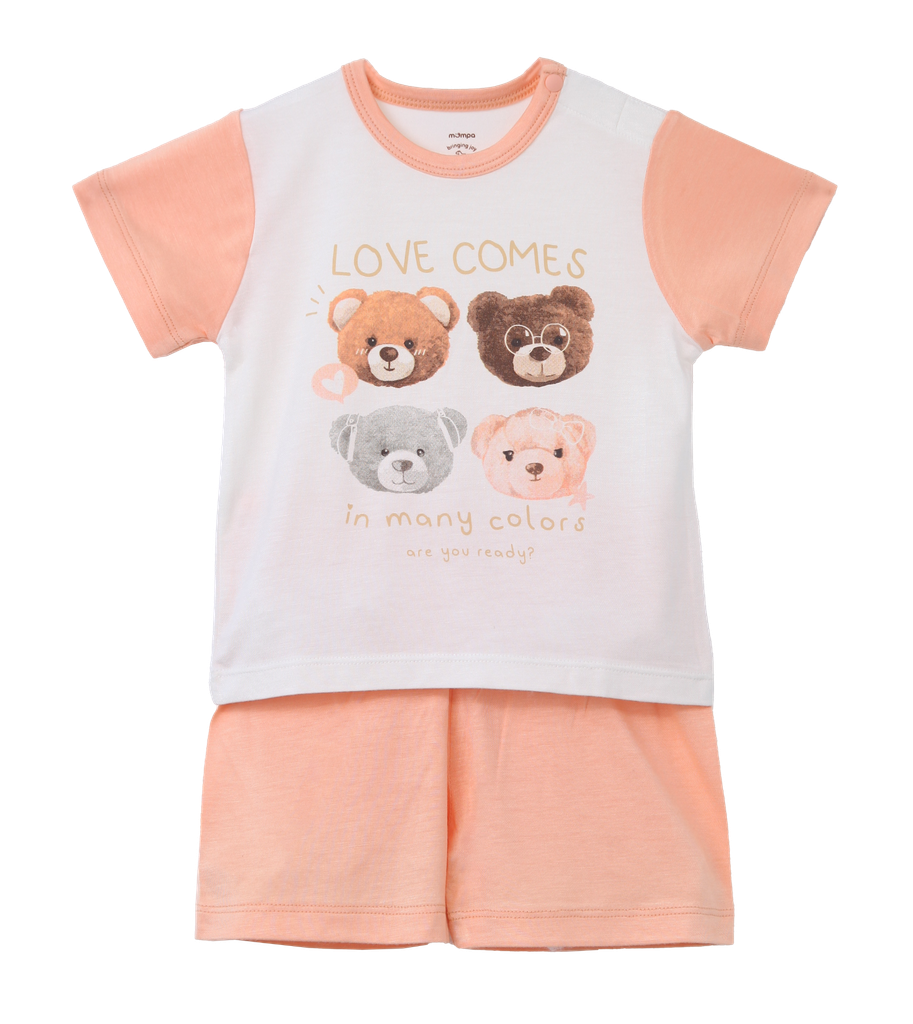 Bộ cộc tay modal cho bé gái size 6-48m – ảnh 1