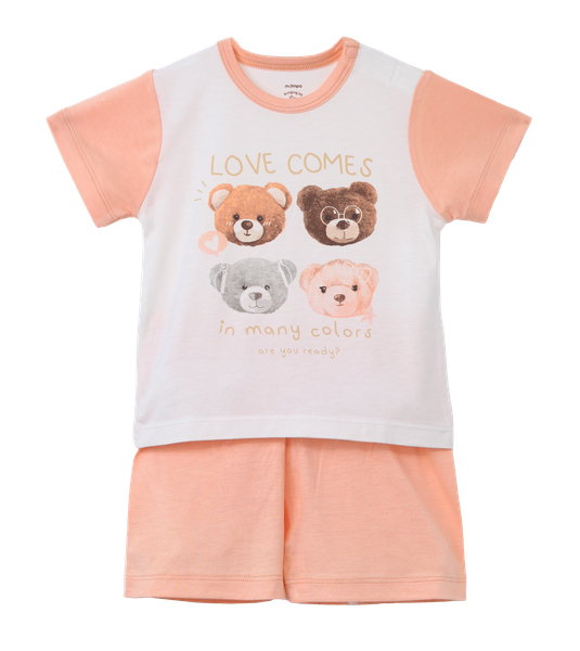 Bộ cộc tay modal cho bé gái size 6-48m