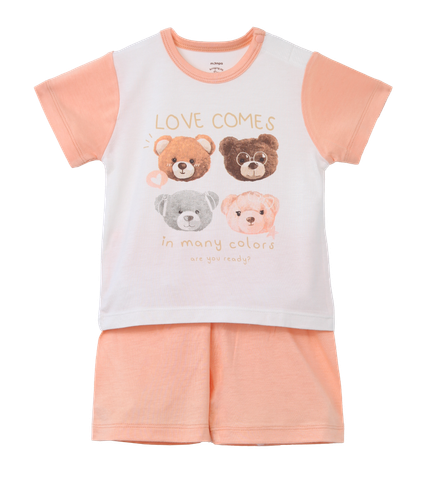 Bộ cộc tay modal cho bé gái size 6-48m | MP496