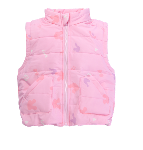 Áo gile phao trần bông 2 lớp lót cotton - 681 | size 1-5y