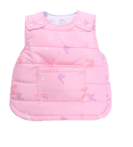 Áo gile phao trần bông 2 lớp lót cotton - 682 | size 6-48m