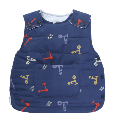 Áo gile phao trần bông 2 lớp lót cotton - 682 | size 6-48m