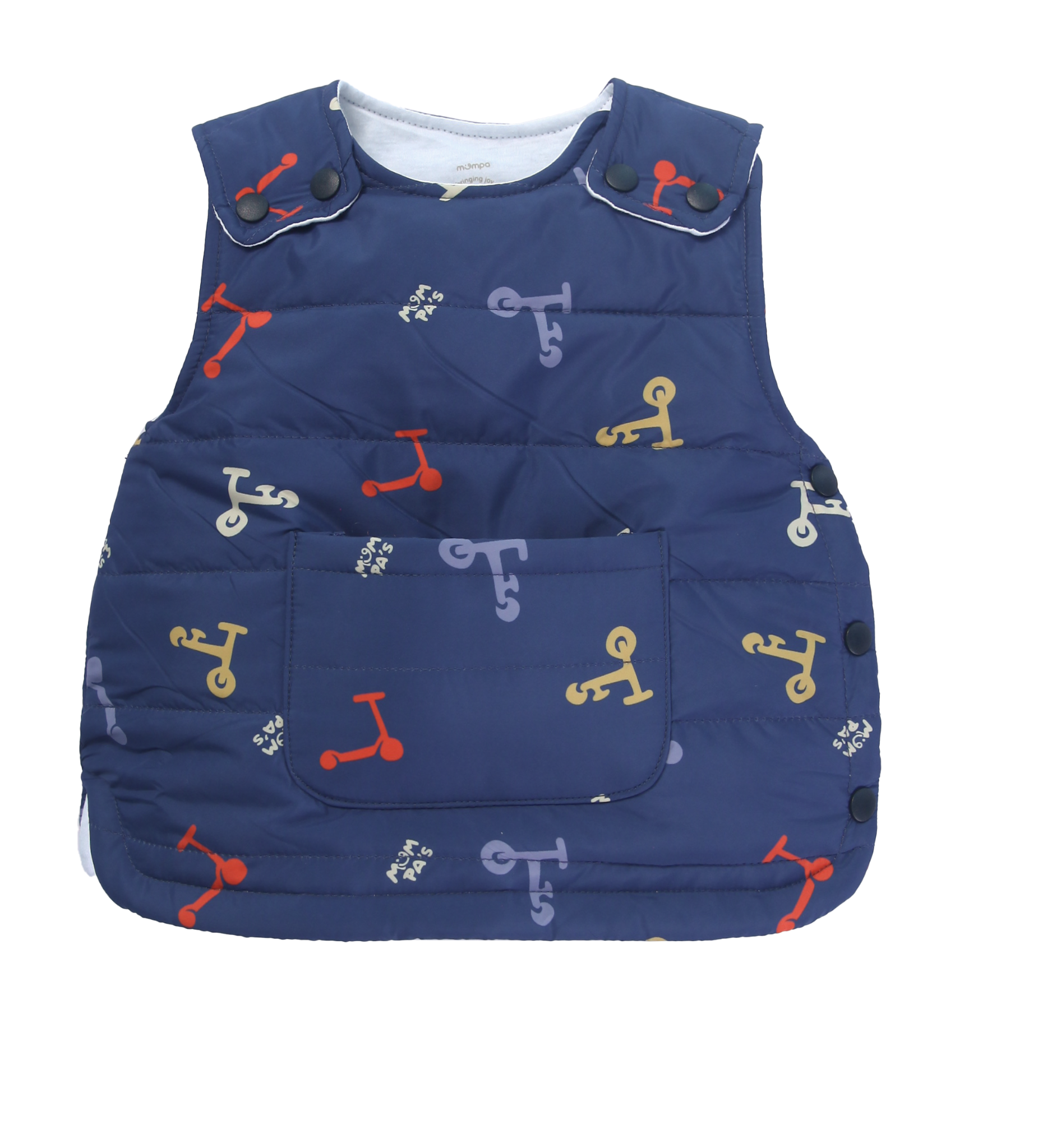 Áo gile phao trần bông 2 lớp lót cotton - 682 | size 6-48m