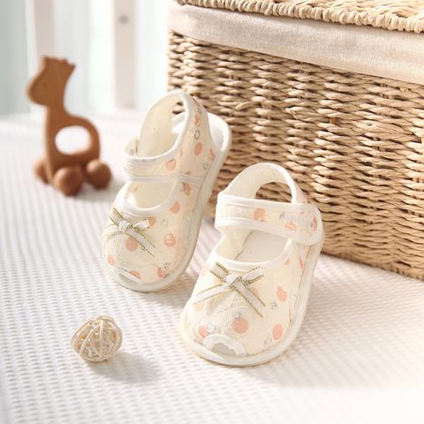 Dép tập đi bé gái, bọc voan có nơ. Đế trống trượt MP 700