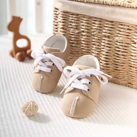 Giày tập đi trẻ em buộc dây, đế trống trượt  MP 707