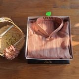  Áo dài lụa màu hồng 