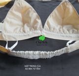  Áo Bra tơ tằm Chu Silk khuy gỗ cài trước 
