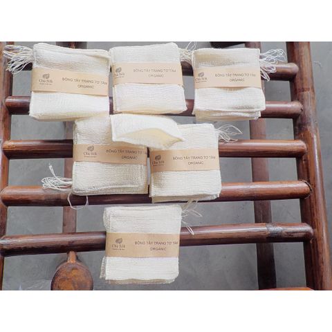  Bông tẩy trang tơ tằm set 5 chiếc 