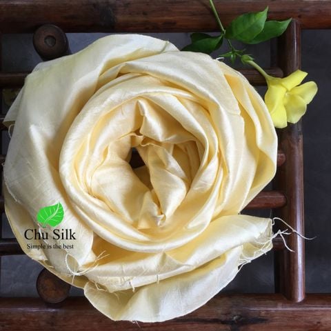  Khăn choàng dài tơ tằm màu nguyên bản 