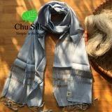  Khăn choàng tơ dệt đan mắt kiểu thổ cẩm 