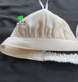  Áo Bra tơ tằm Chu Silk khuy ngọc trai cài trước 